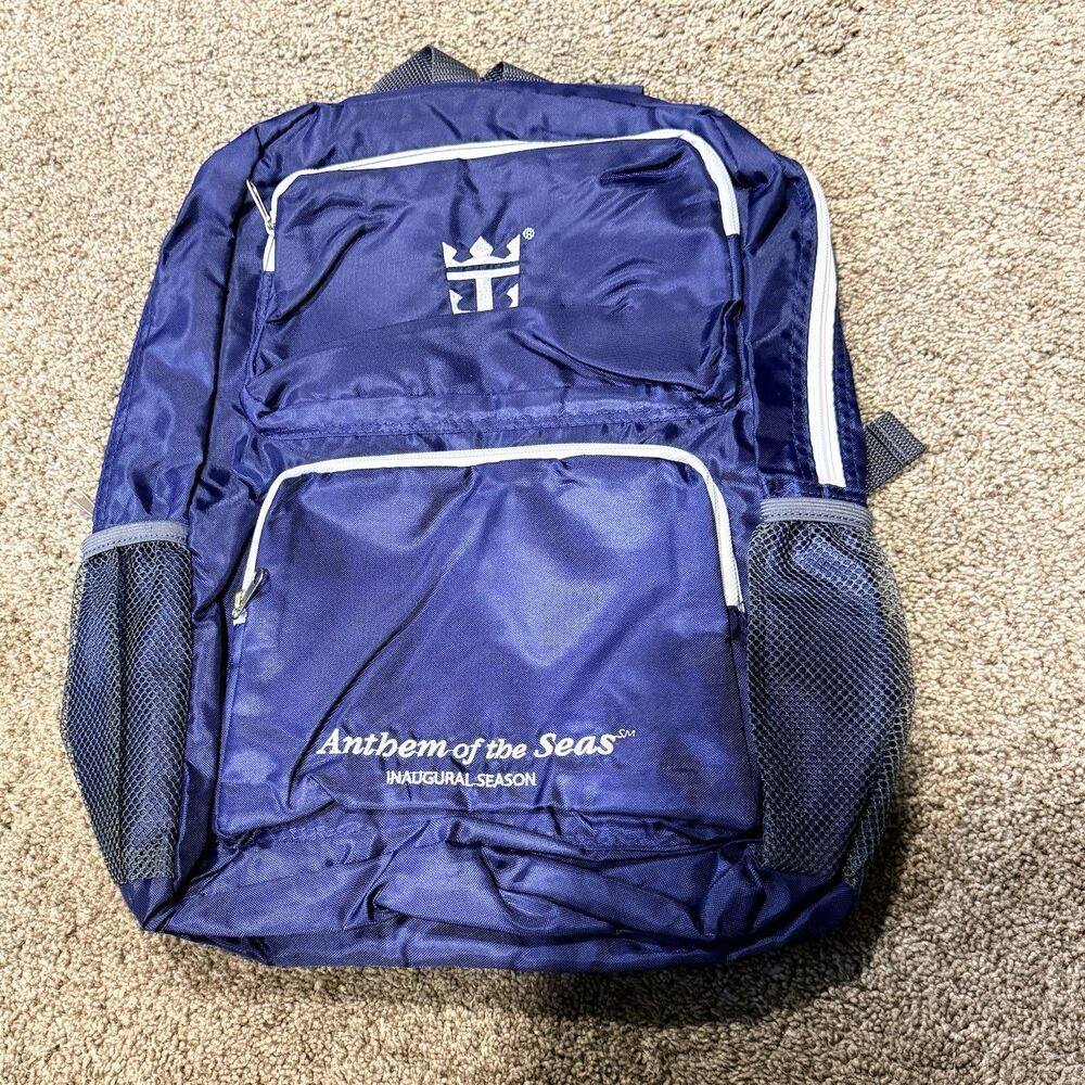 "Royal Caribbean Anthem of the Seas Inaugural Season Backpack Souvenir Navy"